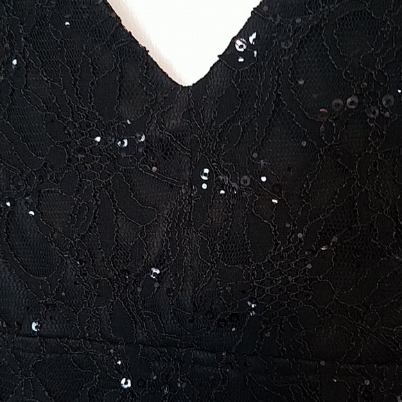 Black Sequin Cocktail Dress - Picture 2 of 3